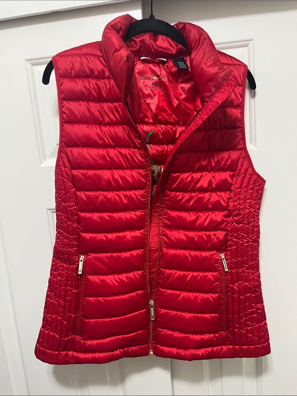 Tommy Hilfiger Red Quilted Packable Vest